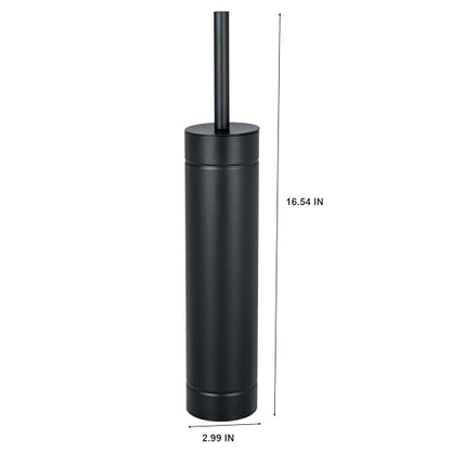 Bath Bliss Toilet Brush with Weighted Base | Slender Design | 360 Degree Brush | Bathroom Cleaning | Black
