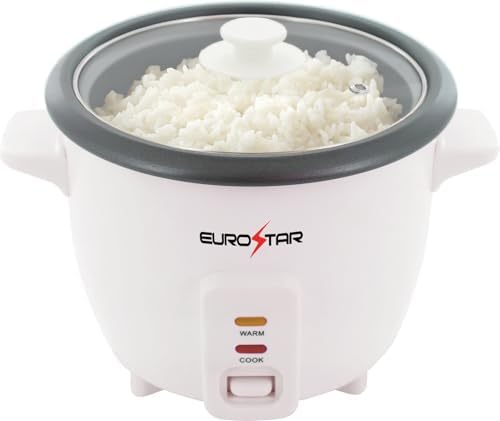 EUROSTAR 6-Cup Rice Cooker, White