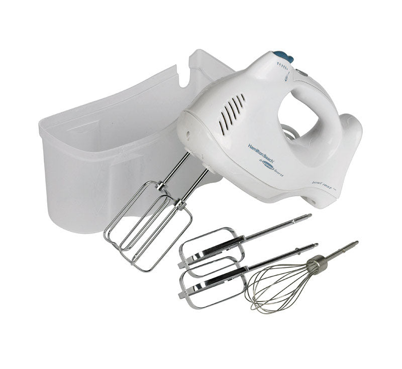 Hamilton Beach Hand Mixer + Snap-on Case, One Size, White
