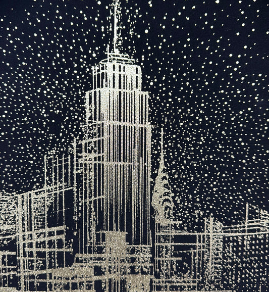 Framed velvet w/ gold foil