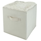 Collapsible Non-Woven Storage Cube in Ivory