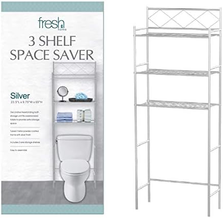 Fresh Home Bathroom Space Saver | 3 Shelves - Assorted