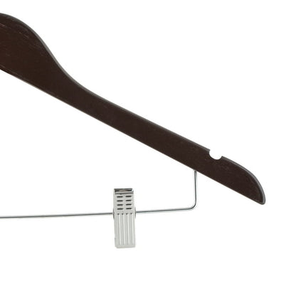 Simplify 2-Pack Mahogany Wood Suit Hangers, Brown