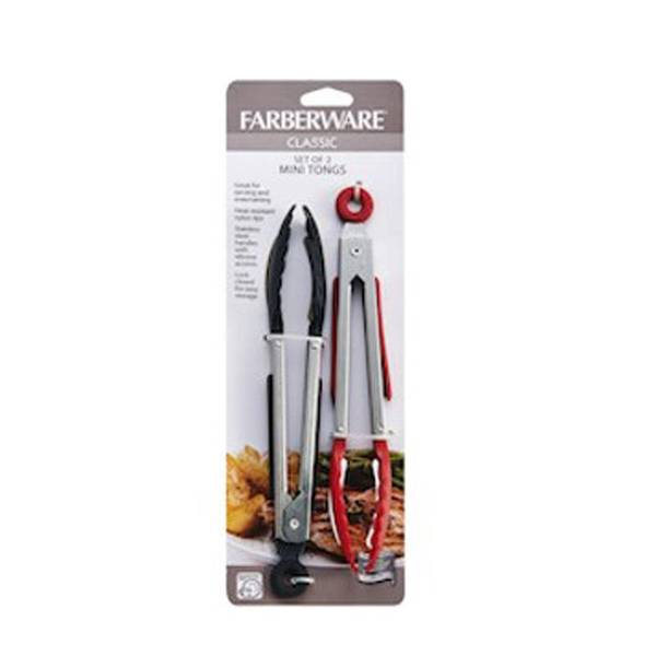 Farberware 2-Piece Classic Mini Nylon Tipped Tongs