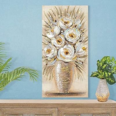 2PC HAND EMBELLISHED CANVAS SET - SUNSHINE BOUQUET - SIZE: 2 - 12" x 24" Images