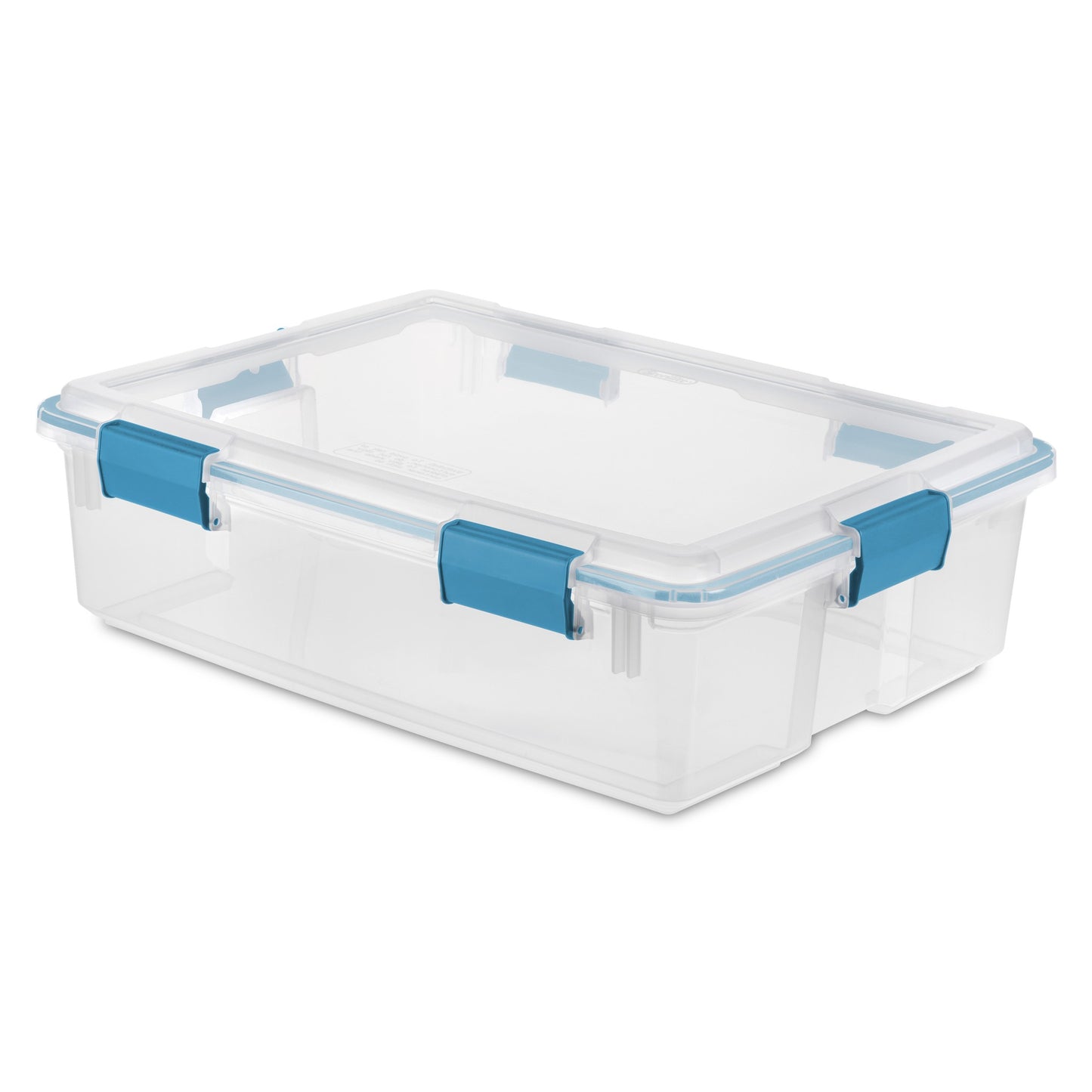 Sterilite 37 Qt Clear Plastic Storage Tote Bin with Secure Lids