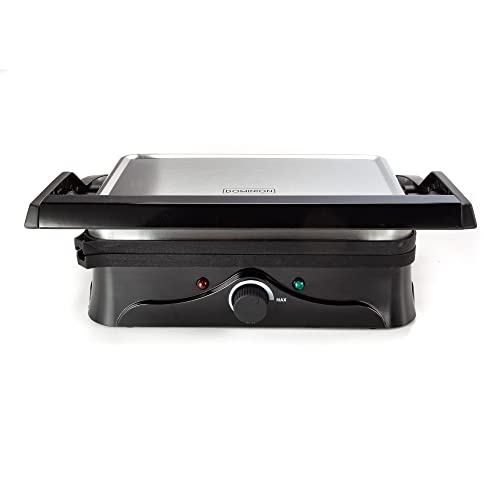 Dominion 2-in-1 Nonstick Panini Press & Sandwich Grill, Opens 180-Degree Gourmet Sandwich Maker, Floating Hinge Fits All Foods, Contact Grill with Rem