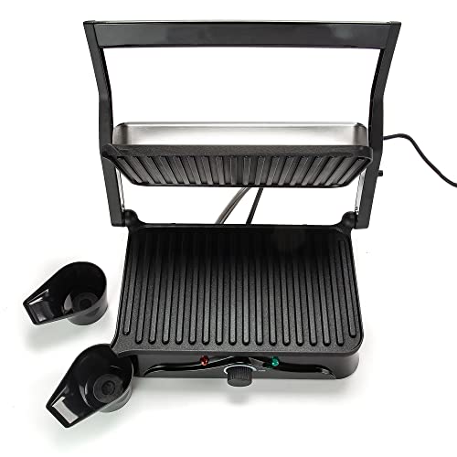 Dominion 2-in-1 Nonstick Panini Press & Sandwich Grill, Opens 180-Degree Gourmet Sandwich Maker, Floating Hinge Fits All Foods, Contact Grill with Rem