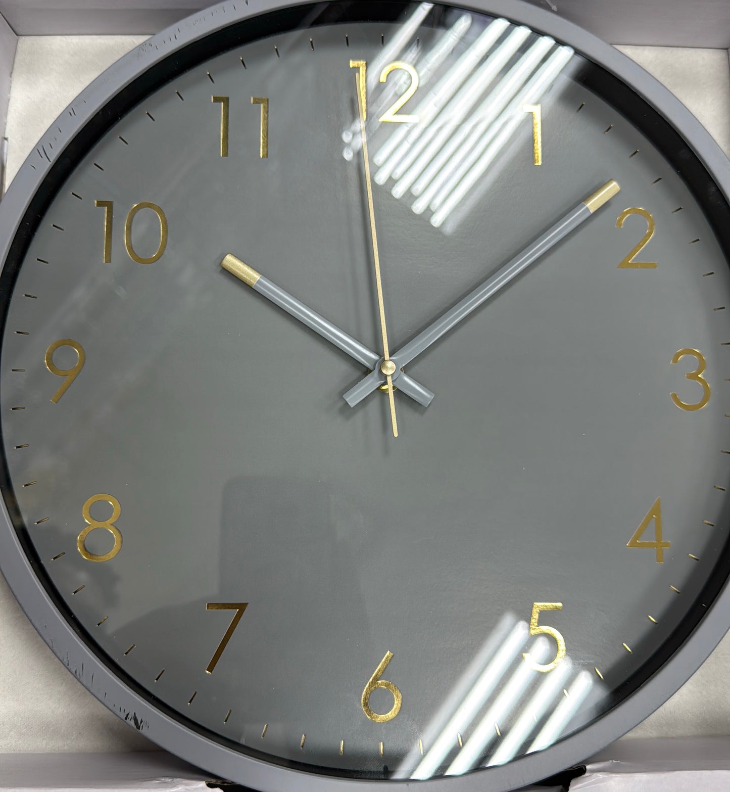 Foiled detail wall clock