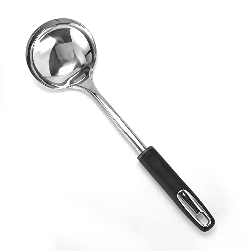 Dominion Stainless Steel Soup Ladle - Durable Rust Proof Soup Ladle with Ergonomic Handle - Soup Serving Spoon Ladles for Cooking, Gravy, Sauces, and