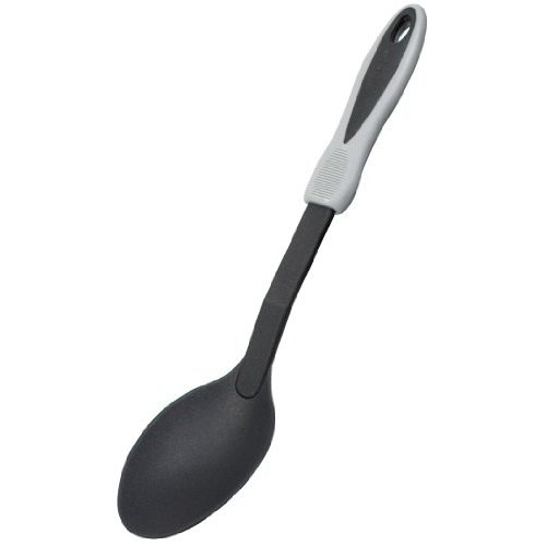 Imusa Nylon Gray Handle Solid Spoon