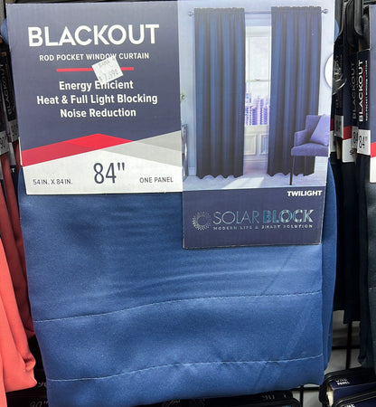 Twilight Blackout Rod Pocket Panel 84" Navy