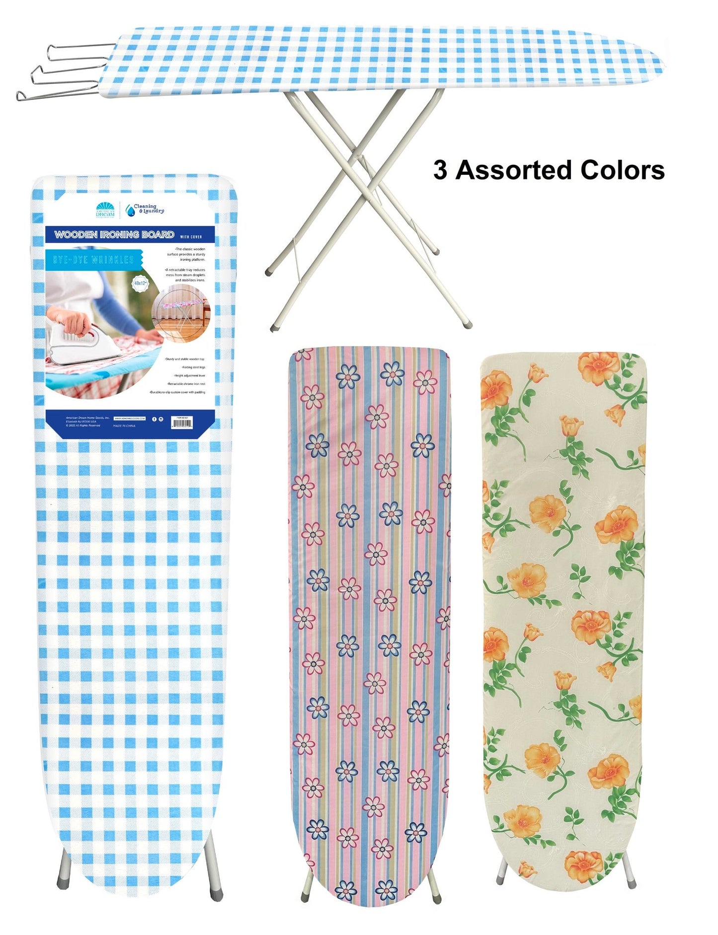 48" x 12" Wooden Ironing Board