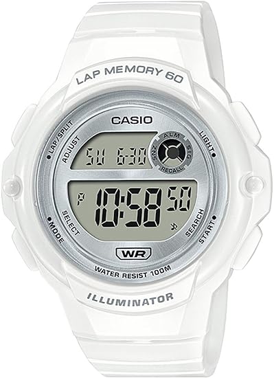 Casio Women's Digital White Resin Strap Watch 41mm - White