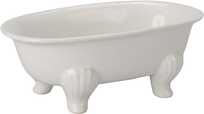 BIA Cordon Bleu 10" x 6" x 3.5" Porcelain Bathtub Dish, White