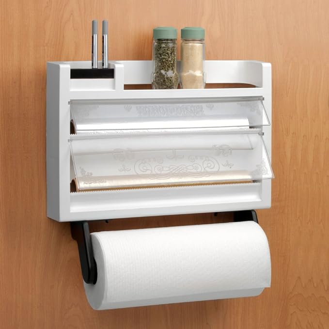 Chef Buddy The Ultimate Kitchen 3-in-1 Dispenser Paper Towel Holder