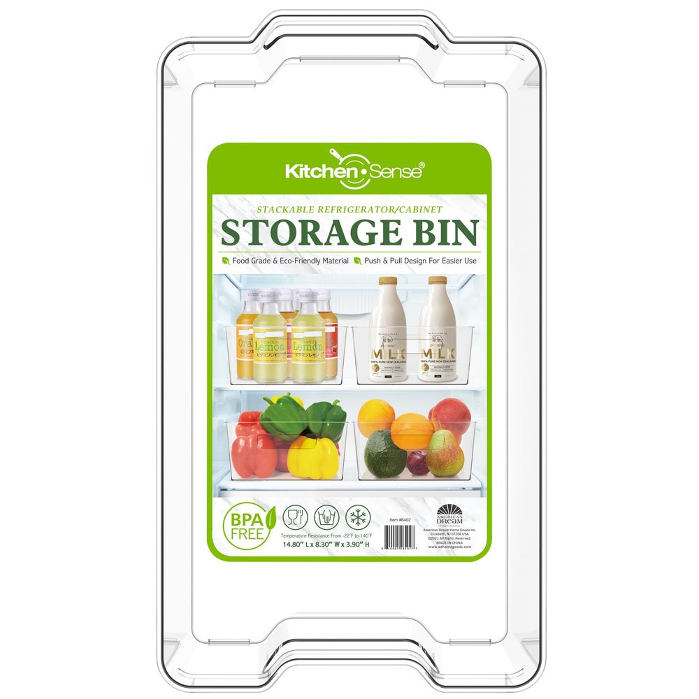 Fridge Storage Bin with Handle - 14.8" x 8.3" x 3.9"