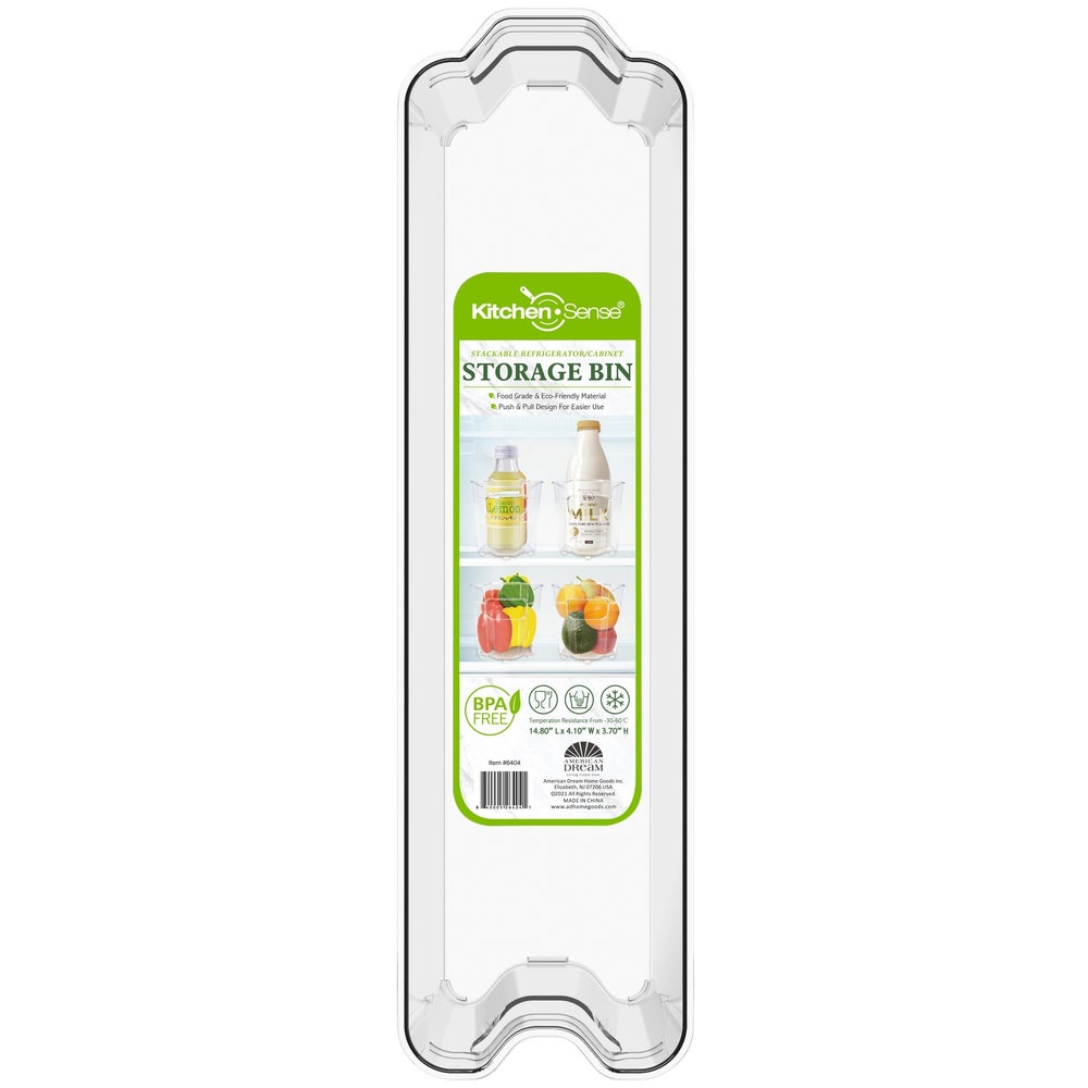 Fridge Storage Bin with Handle - 14.8" x 4.1" x 3.7"
