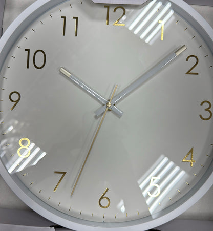 Foiled detail wall clock