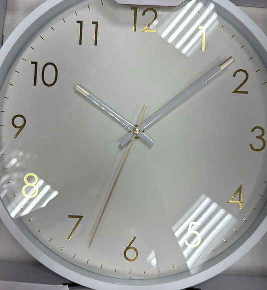 Foiled detail wall clock