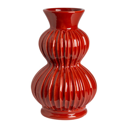 12"H BURNT CERAMIC VASE