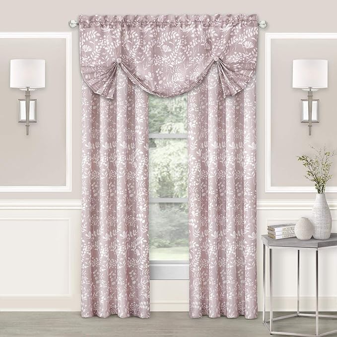 Achim Home Furnishings Charlotte Pleated Roman Valance - Blush