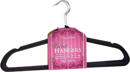 Simplify Hangers/Velvet - Huggable Hangers for Clothes, Black