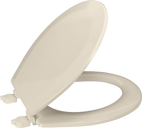 WOOD TOILET SEAT WHITE 17" W.REMOVABLE HINGE