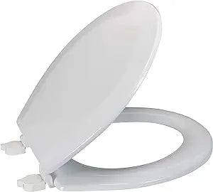 Bath Bliss Deluxe Plastic Toilet Seat - White