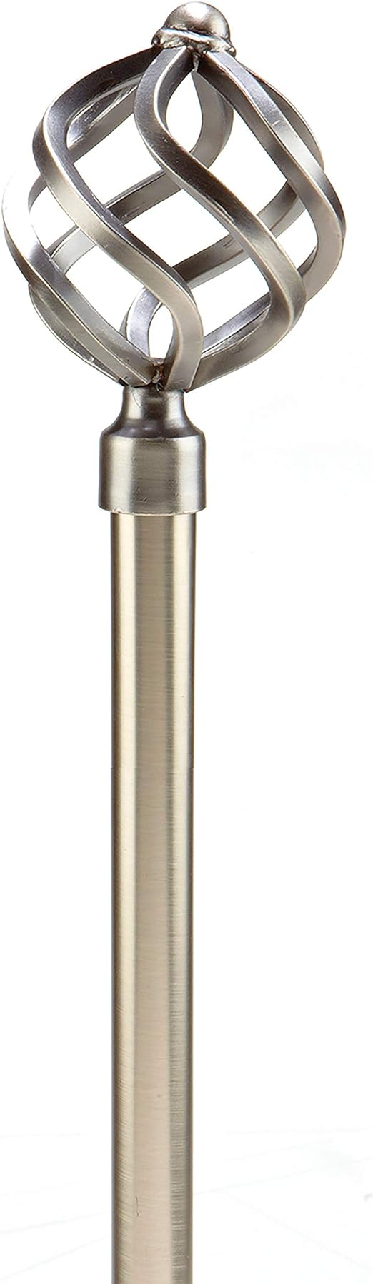 Home Details Royal Twist 48-86" inches Satin Nickel Curtain Rod