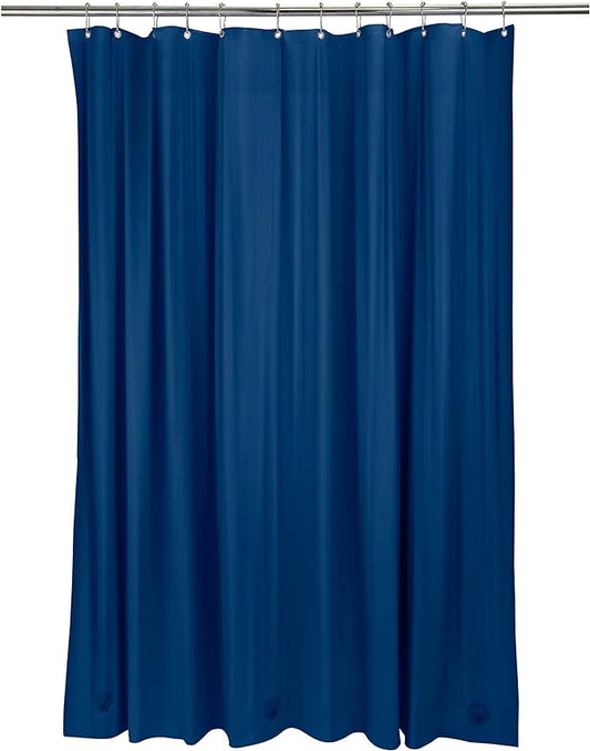 Bath Bliss Heavy Shower Curtain Liner in Navy