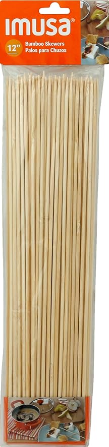 IMUSA Bamboo Skewers 12 inch, 100 pieces