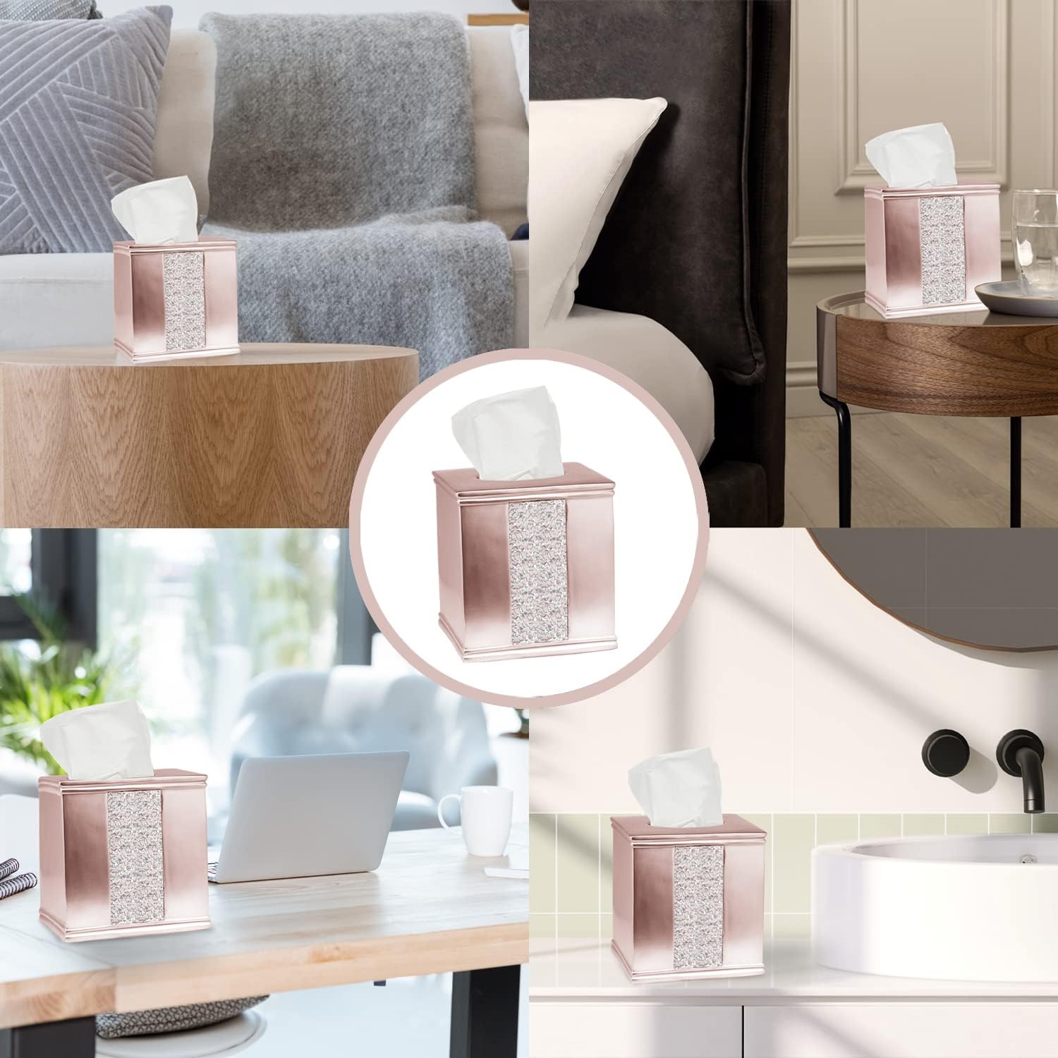 Popular Bath Blush Sinatra, Tissue Box