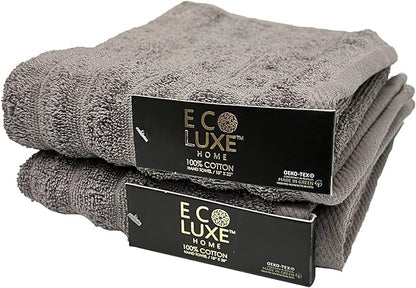 ECO Luxe Ribbed Bath Towel | 30” x 54” | Charcoal