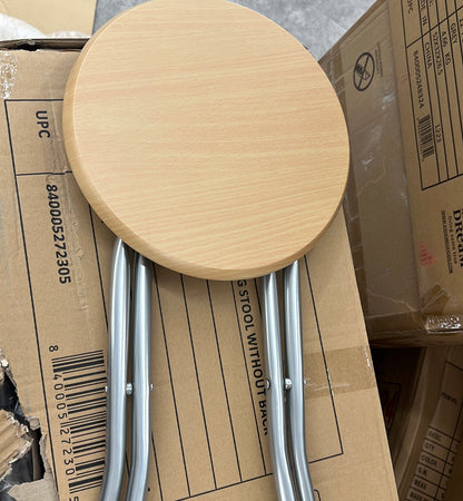 Natural  Wooden Folding Stool witout Back