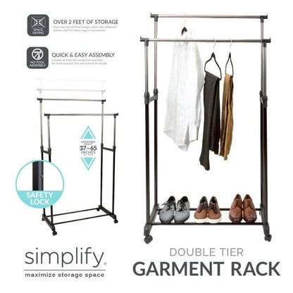 DOUBLE GARMENT RACK 2 TIER