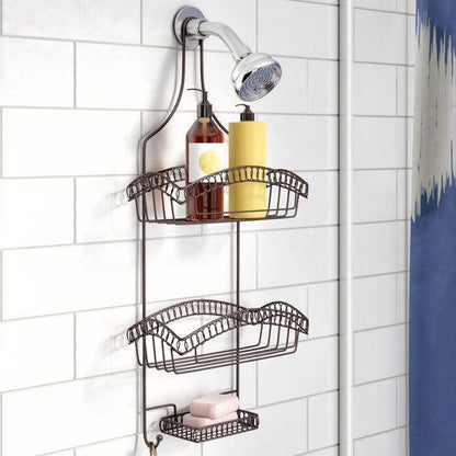 Bath Bliss Bathroom Shower Caddy, Hangs Over the Shower Head, Storage and Organization, Rust