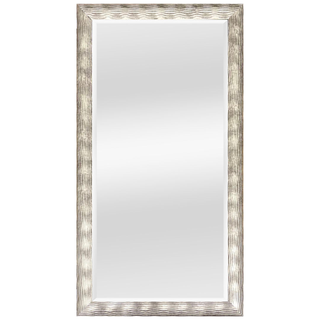 WAVY LEANER MIRROR IN METALLIC SILVER - SIZE: 30" x 54"