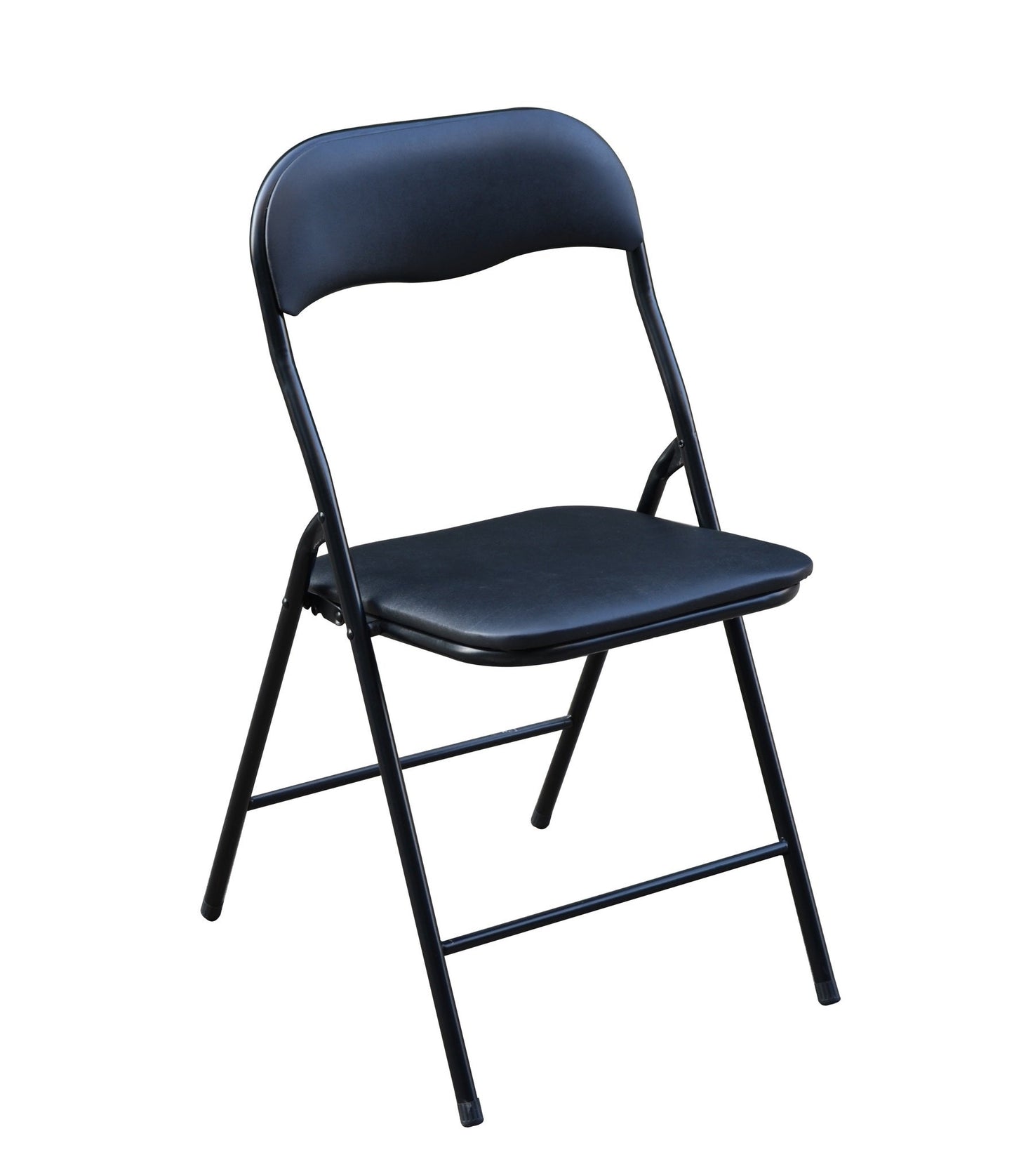 Black  Vinyl Cushion Folding Chair