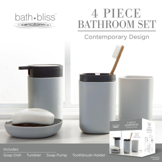 Bath Bliss White & Gray Contemporary Bathroom Set | Michaels
