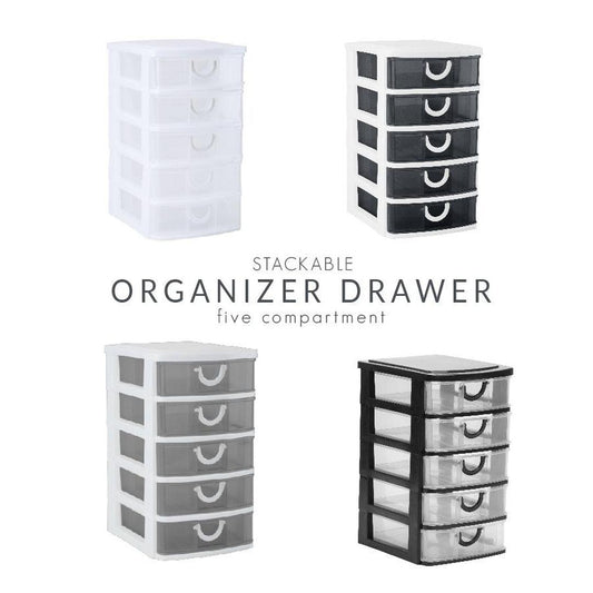 MINI STACKABLE 5 DRAW- COLORS DRAWS ASSORTED