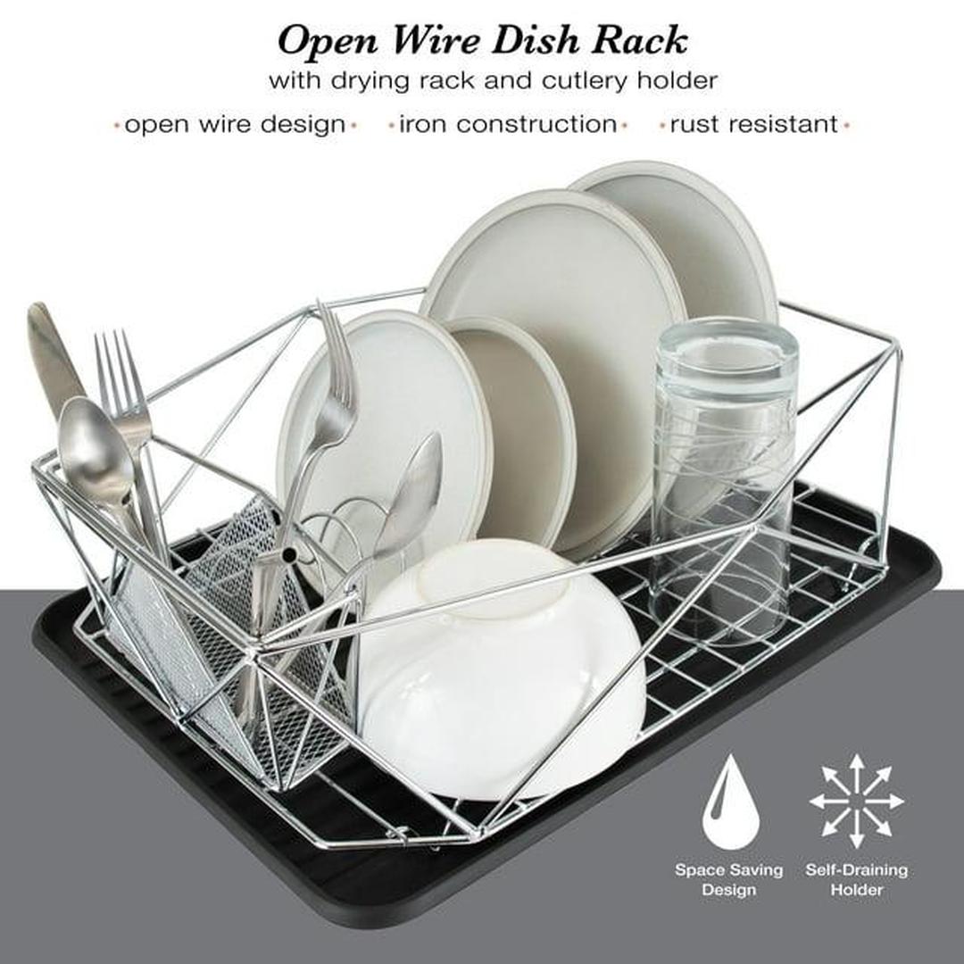 Kitchen Details Geode Dish Rack in Chrome