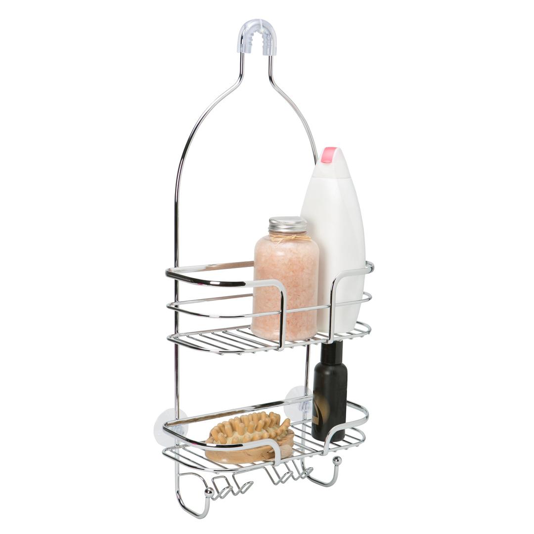 Bath Bliss Holland Shower Caddy in Chrome - 10.25"x 22.4"x 4.3"