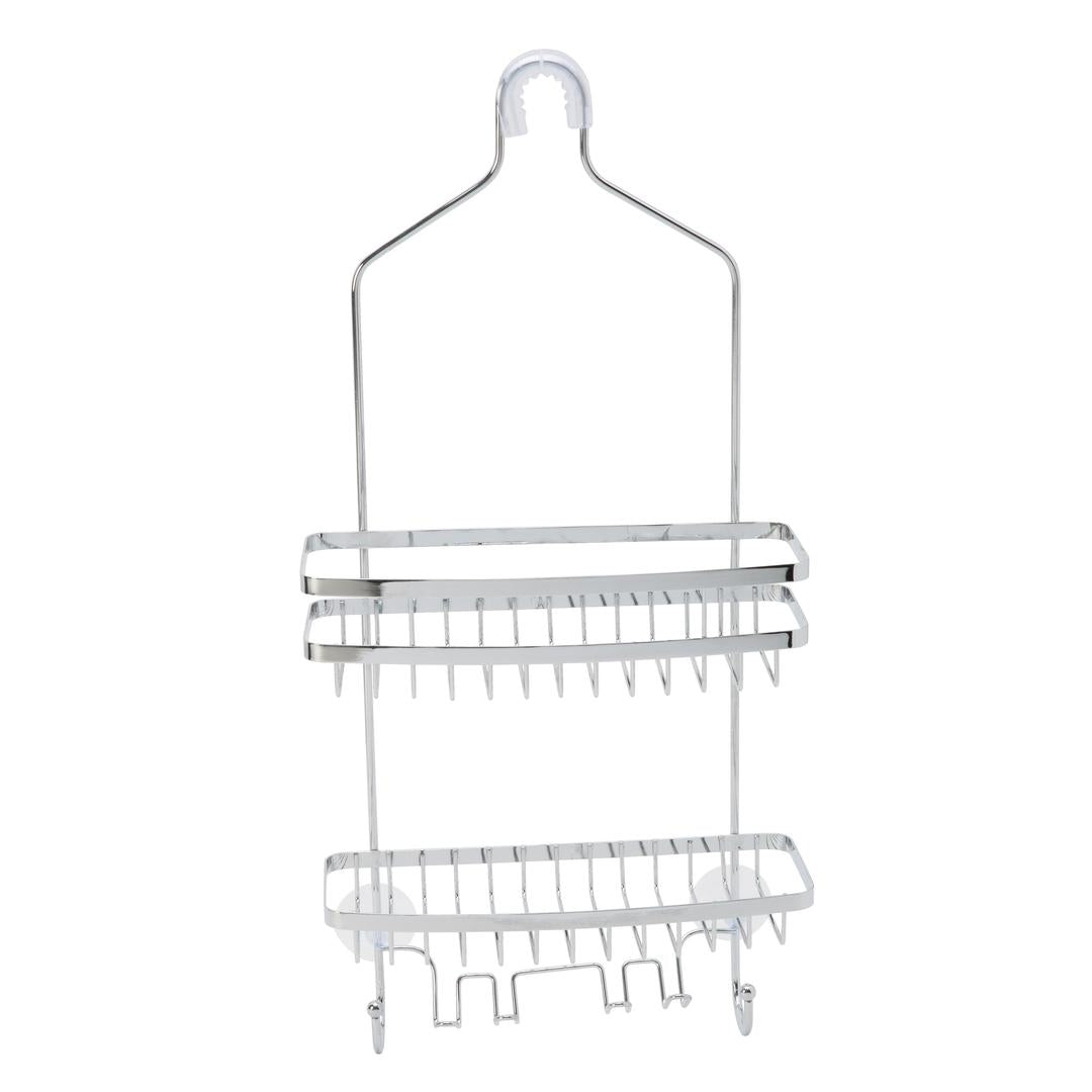 Bath Bliss Holland Shower Caddy in Chrome - 10.25"x 22.4"x 4.3"