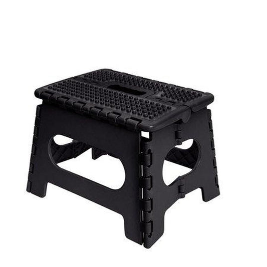 Simplify 9" Anti-Skid Folding Single Step Stool in Black Polypropylene