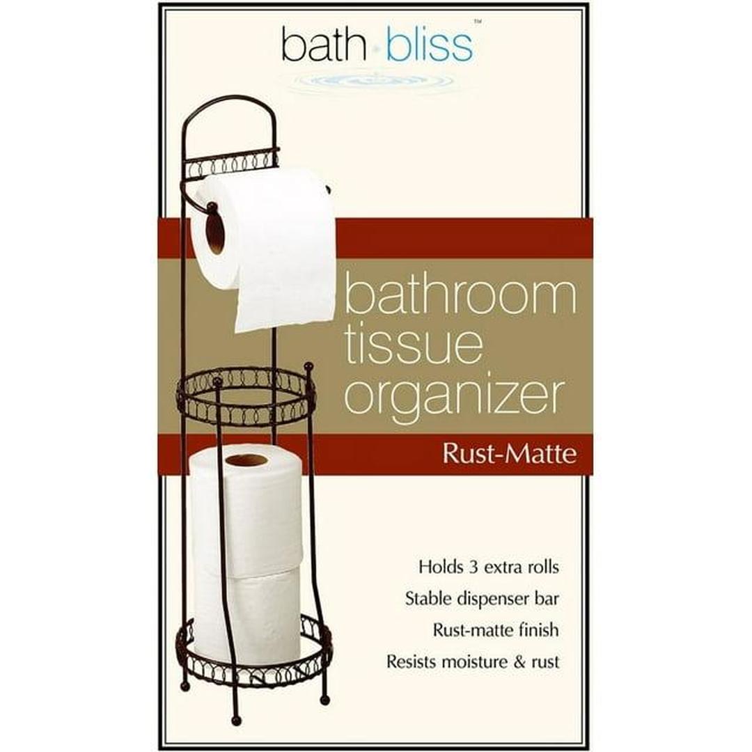 Bath Bliss Curls Design Freestanding Toilet Tissue Dispenser and Holder in Oil Rubbed Bronze