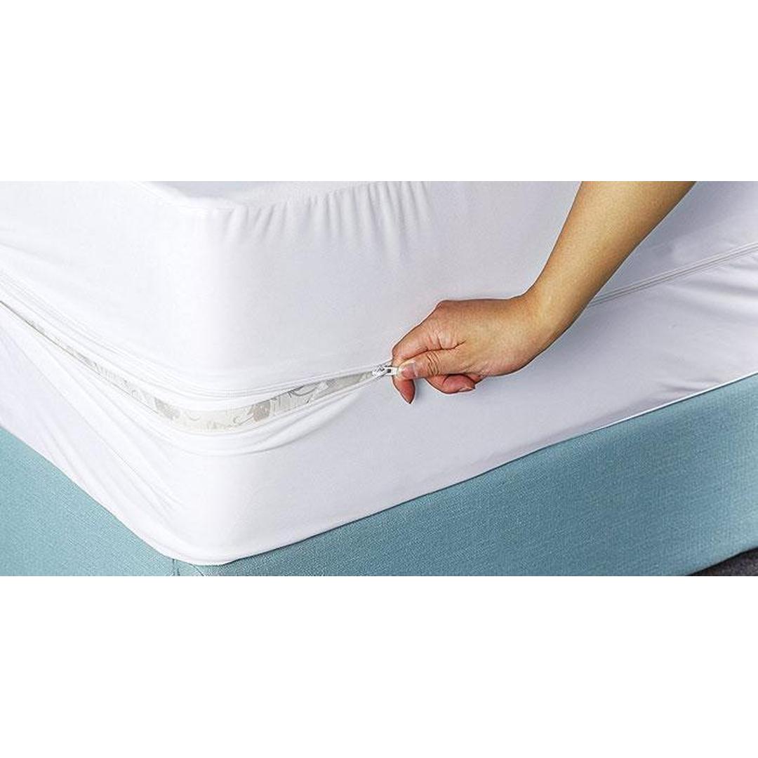 BED BUG PROOF Waterproof Zippered Vinyl Mattress Cover PROTECTOR-Hypoallergenic