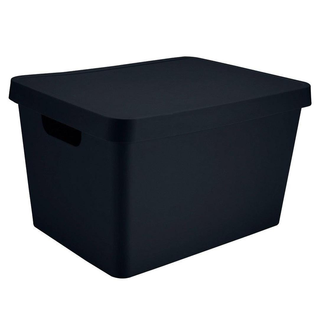Simplify Large Vinto Storage Box with Lid in Charcoal