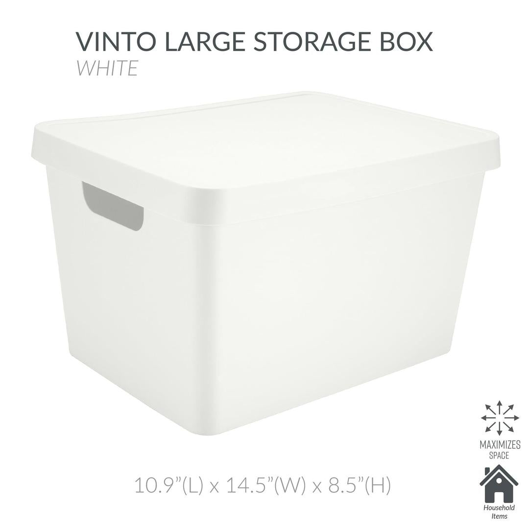 Simplify Large Vinto Storage Box with Lid in White