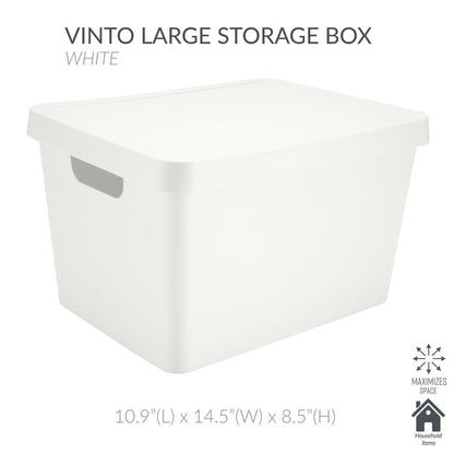 Simplify Large Vinto Storage Box with Lid in White